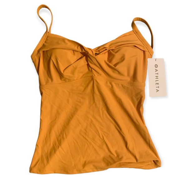 Yellow Athleta Swim Top. NWT. Underwire with padding. - Picture 1 of 6